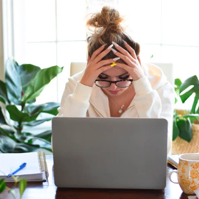 A stressed businesswoman. Are you Juggling Too Much?