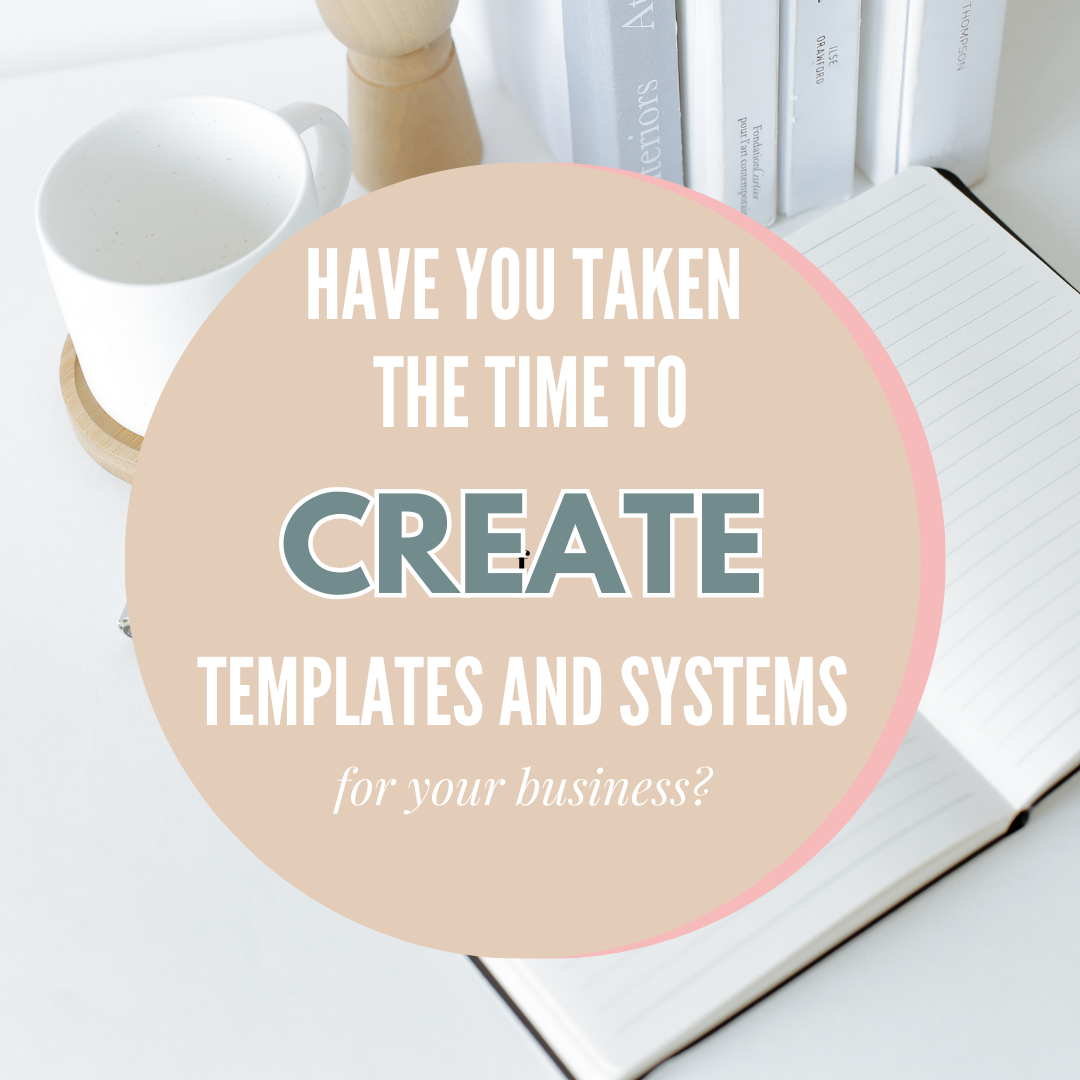 Creating Templates and Systems. Have you taken the time to create templates and systems?